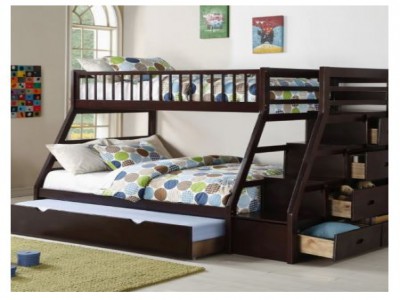 Aaron Staircase Twin Full Bunk Bed W, Bunk Beds Houston