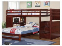 Aaron Staircase Twin Full Bunk Bed W, Aarons Bunk Beds