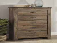 TRINELL BROWN 5-DRAWER CHEST SIGNATURE DESIGN BY ASHLEY