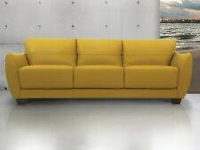 Mi Place Valeria Mustard Italian, Mustard Yellow Leather Furniture