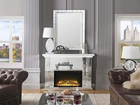 NYSA MIRRORED ELECTRIC FIREPLACE