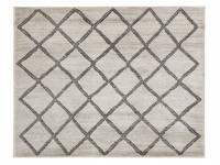 CONTEMPORARY RUG WITH GATE DESIGN IN SHADES OF GRAY, OFF WHITE AND TAUPE 2 SIZES