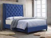 QUEEN OR KING CHANTILLY BED, ROYAL BLUE