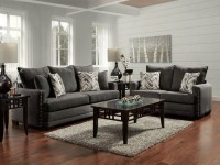 MADE IN THE USA! CHEVY CHARCOAL SOFA AND LOVE SEAT SET