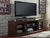 CHANCEEN 60 INCH TV STAND WITH FLOATING BLACK GLASS TOP