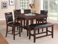 FULTON ESPRESSO COUNTER HEIGHT 5 PIECE DINING SET WITH LAZY SUSAN