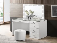 MORGAN WHITE VANITY WITH OPTIONAL MIRROR WITH LED LIGHTS
