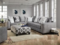 MADE IN AMERICA STONE WASH GRAY CONTEMPORARY SECTIONAL